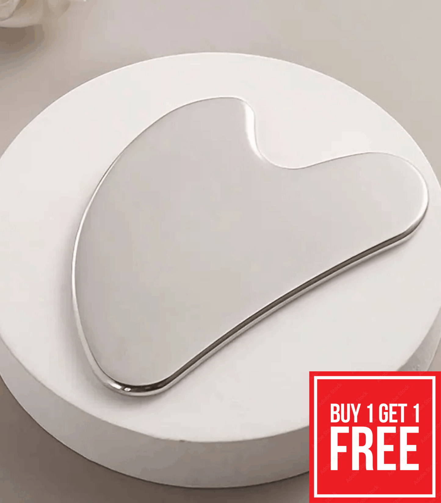 أداة جوا شا الأصلية من الستانلس ستيل | Original Stainless Steel Gua Sha Facial Tool