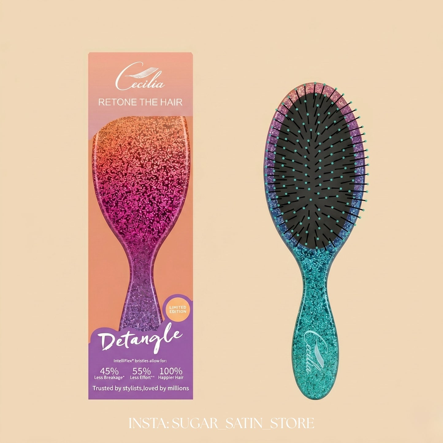 فرشة شعر خامة فاخرة | Cecilia Detangler Brush, All Hair Types