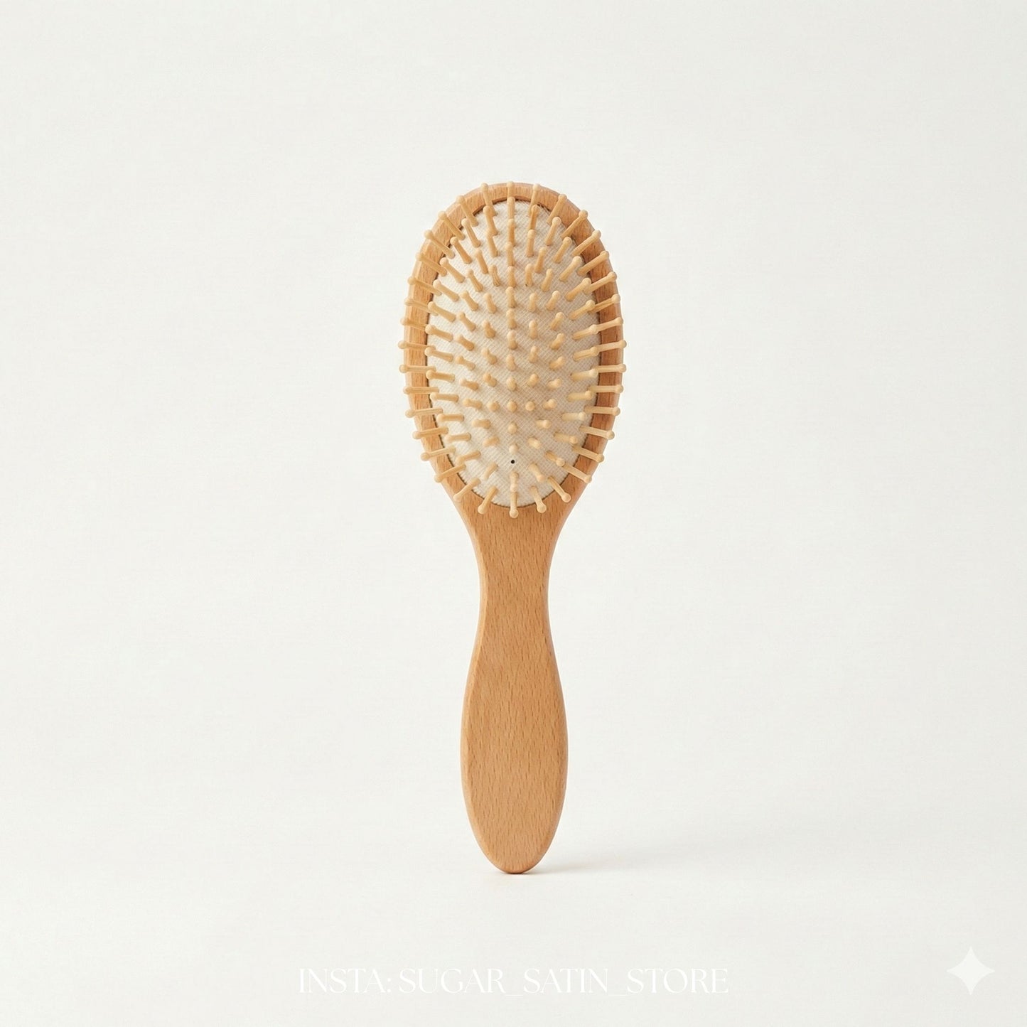 فرشة شعر خشب فاكيوم | Vacuum Wooden Hair Brush