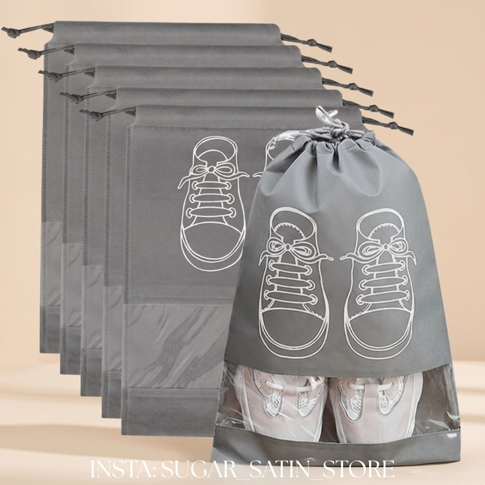 أكياس أحذية بوليستر قطعتين | Polyester Shoe Bags