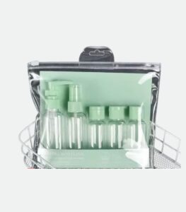 زجاجات سفر مع حقيبة شفافة | Travel Bottles with
