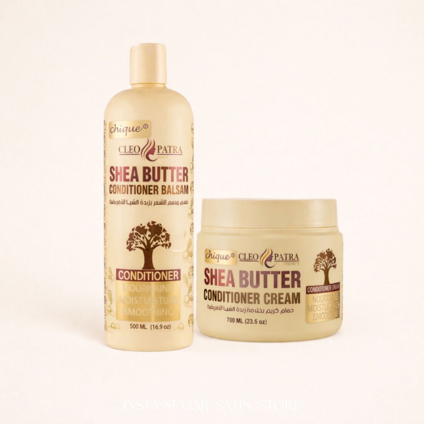 شامبو كليوباترا زبدة الشيا 500 مل + بلسم كليوباترا زبدة الشيا 700 مل | Cleopatra Shea Butter Shampoo 500ML + Conditioner Cream 700ML