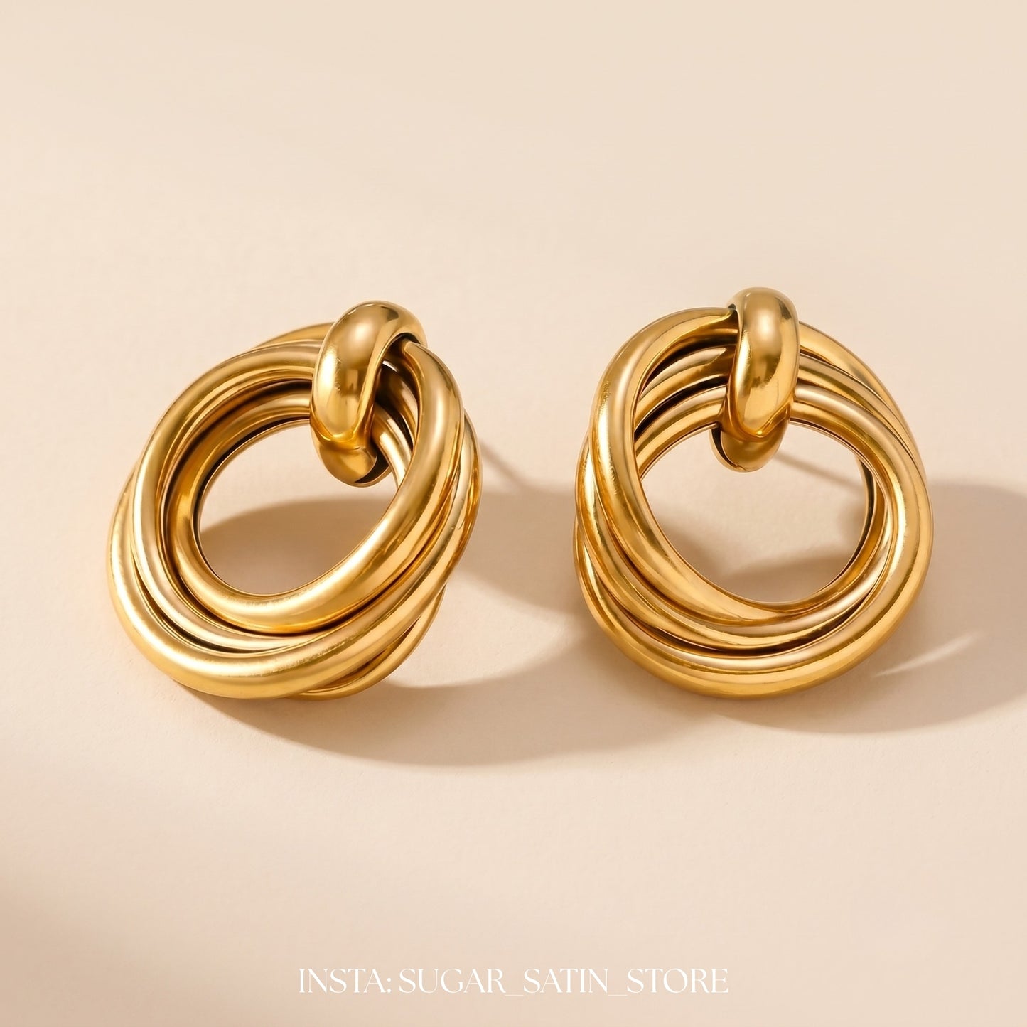 حلقان نسائية مصنوعة من الاستانليس ستيل | Stainless Steel Earrings