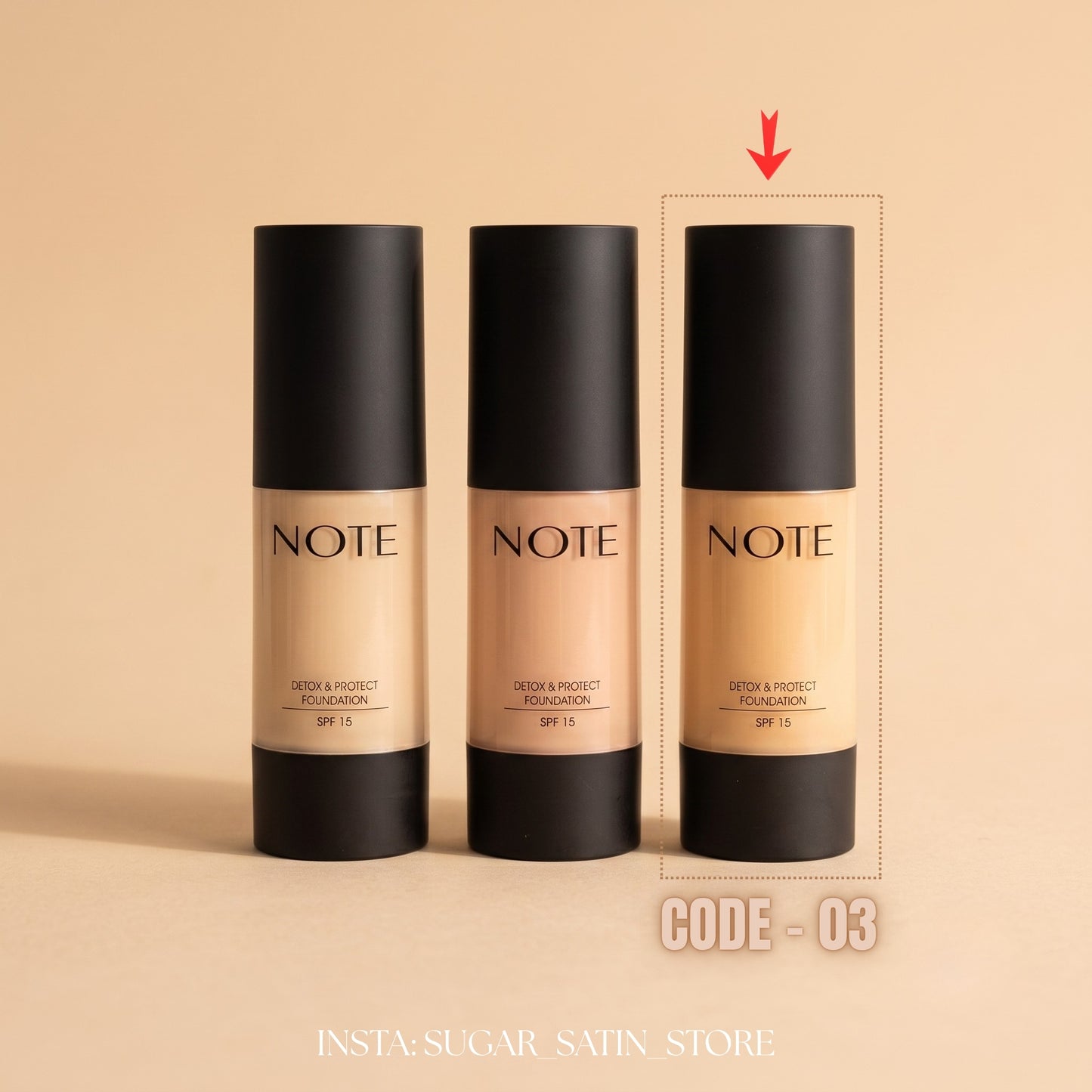 كريم أساس من نوت كوزميتيك بلون بيج فاتح | Note Mattifying Extreme Wear Foundation Code - Mirror Original