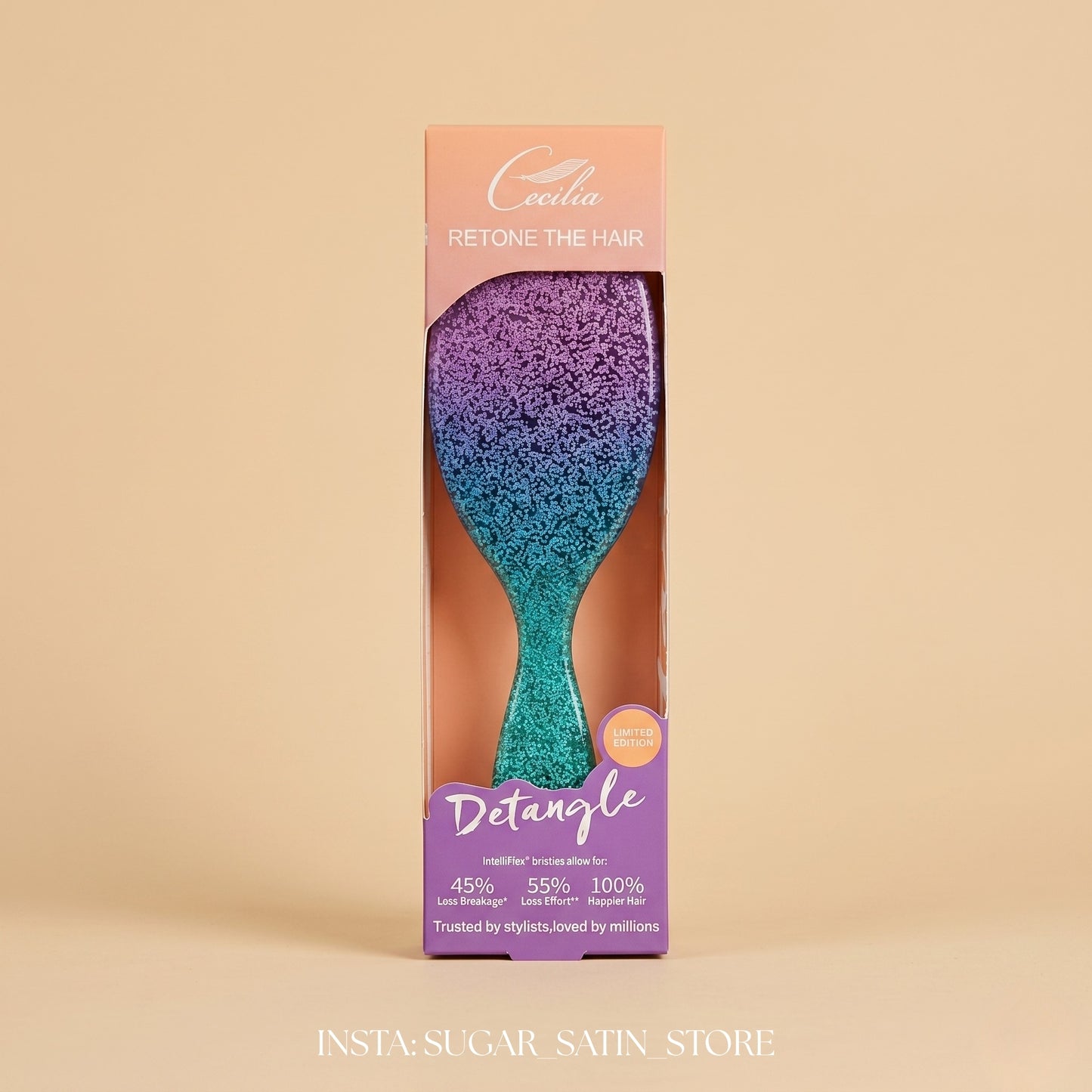 فرشة شعر خامة فاخرة | Cecilia Detangler Brush, All Hair Types