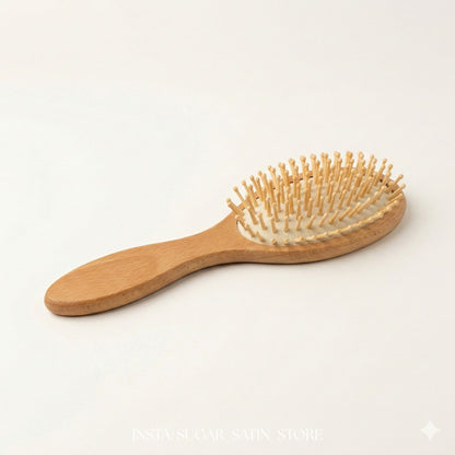 فرشة شعر خشب فاكيوم | Vacuum Wooden Hair Brush