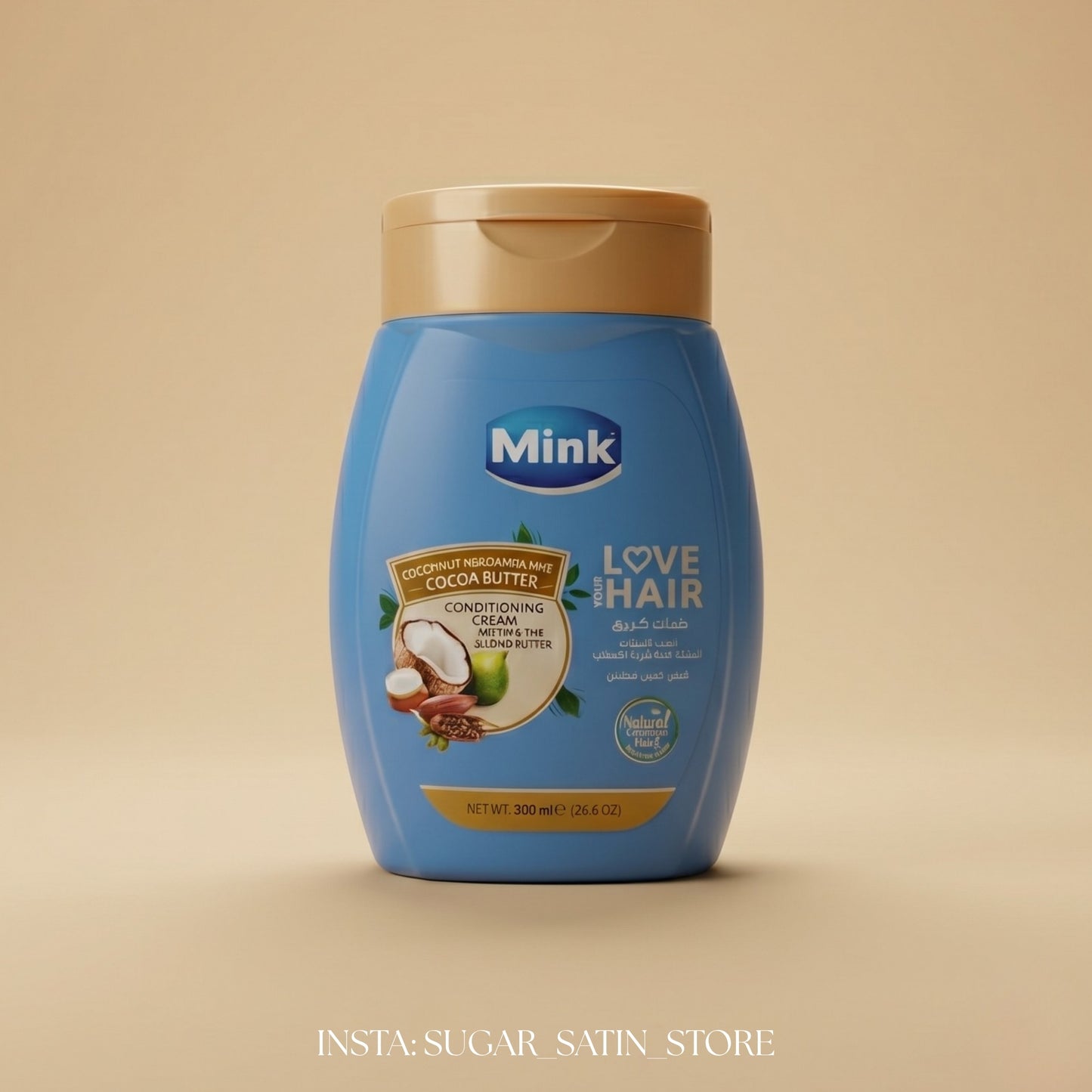 مينك حمام كريم للشعر بجوز الهند وزيوت المكاديميا وزبدة الكاكاو 800 مل - Mink Conditioning Hair Cream - Mink Oil & Marrow - 800 ml - [Original Product 100%]