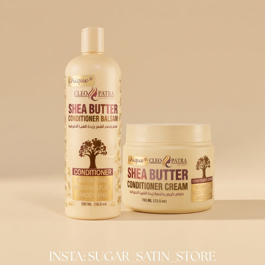 شامبو كليوباترا زبدة الشيا 500 مل + بلسم كليوباترا زبدة الشيا 700 مل | Cleopatra Shea Butter Shampoo 500ML + Conditioner Cream 700ML