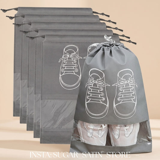 أكياس أحذية بوليستر قطعتين | Polyester Shoe Bags