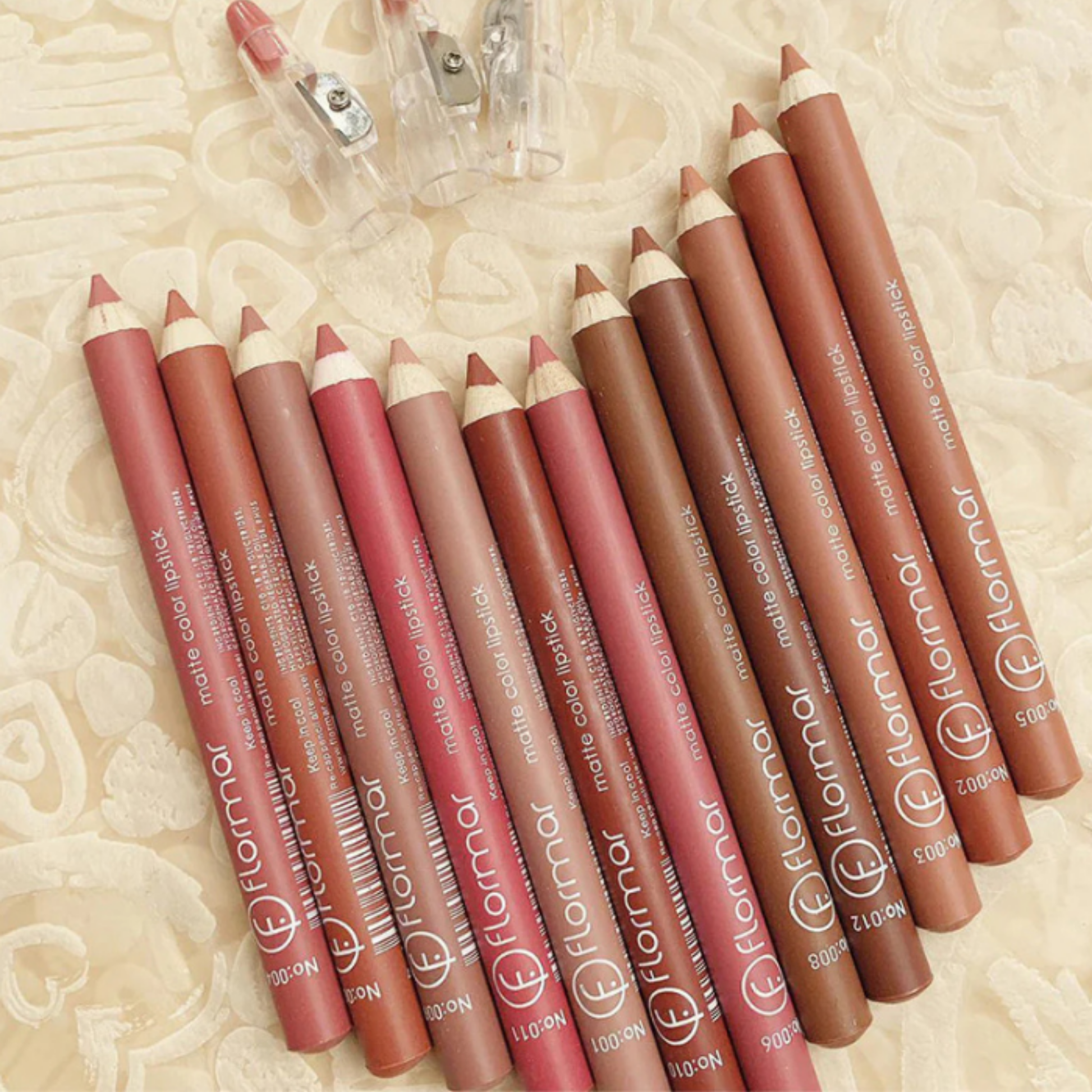 علبة 12 قلم روج خشب فلورمار – Flormar Lip Linear – 12 Pieces [High Copy Quality]