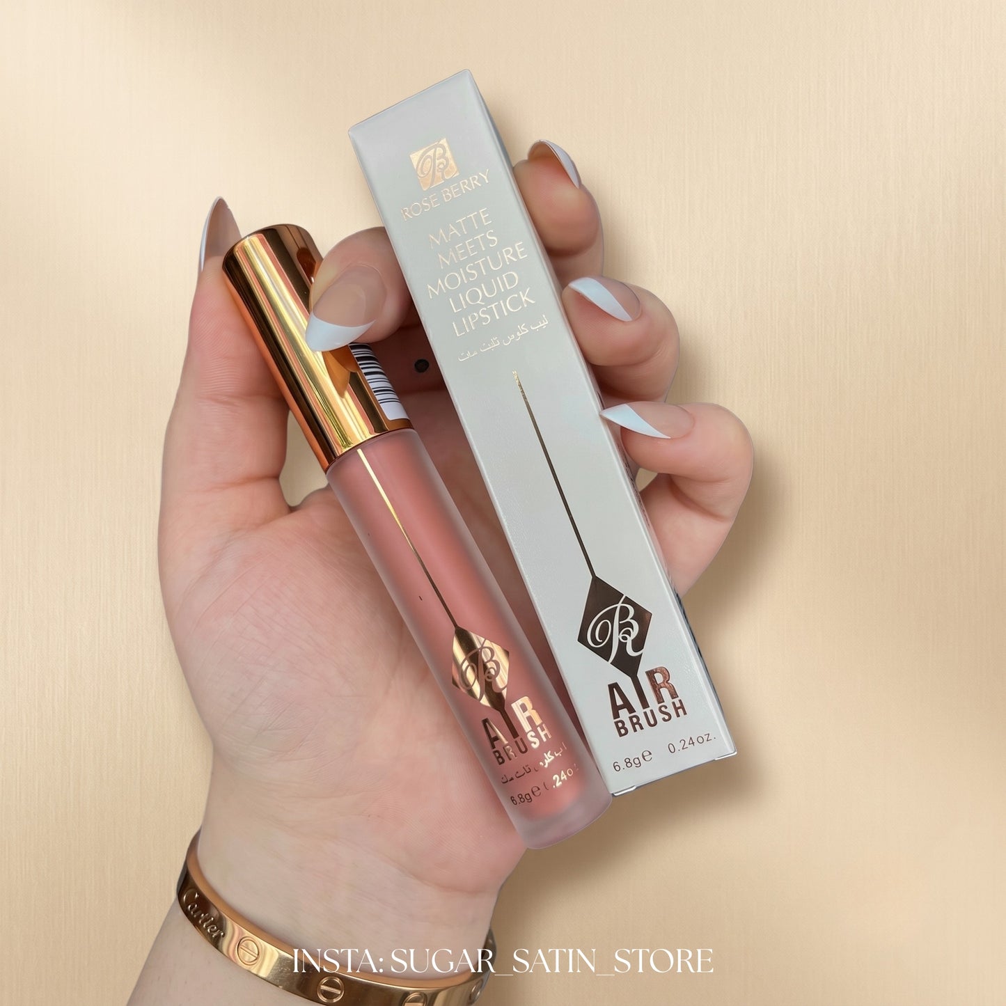 روز بيري اير براش ليب جلوس مات - Rose Berry Air Brush Lip Gloss Matte - [Original Product 100%]
