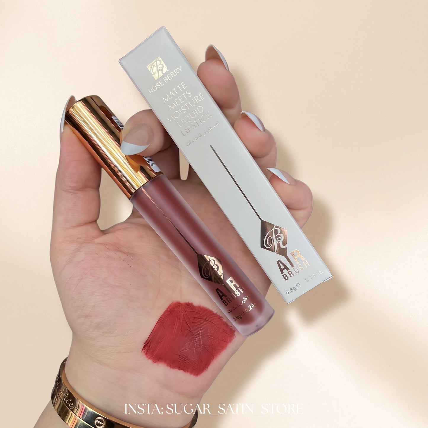 روز بيري اير براش ليب جلوس مات - Rose Berry Air Brush Lip Gloss Matte - [Original Product 100%]