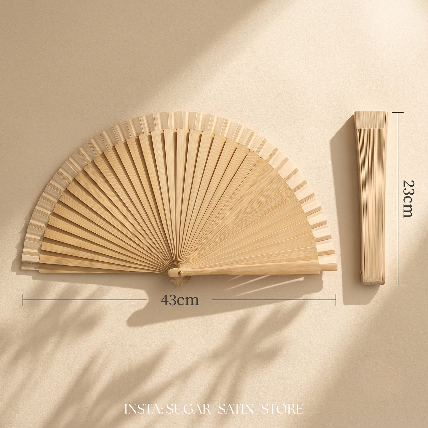 مروحة خشب زان حجم كبير | Large Beech Wood Fan