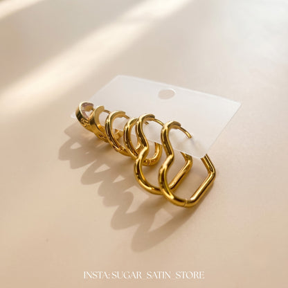 حلقان نسائية مصنوعة من الاستانليس ستيل | Stainless Steel Earrings