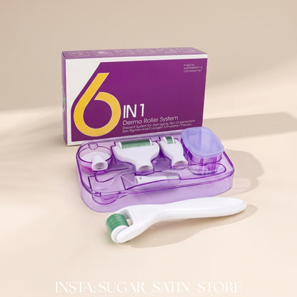 درما رولر 6 في 1 لتحفيز نمو الشعر | Derma Roller Hair Growth Kit