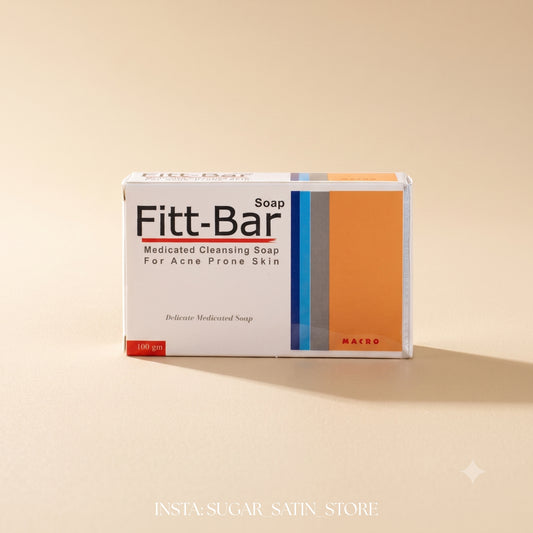 صابونة فيت بار - صابون طبي منظف للبشرة المعرضة لحب الشباب - 100 جرام| Macro fitt - bar soap for acne-prone skin 100gm - [Original Product 100%]