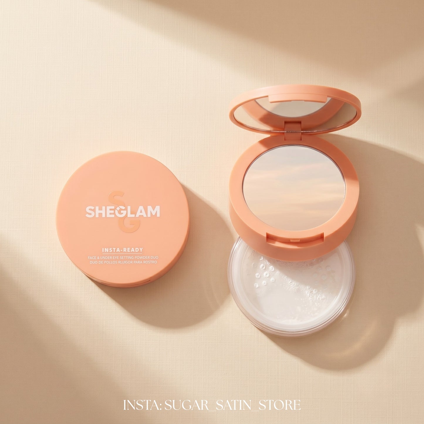 بودرة تثبيت المكياج انستا ريدي ثنائية شفافة للوجه وتحت العين من شيجلام| Sheglam Insta-Ready Face & Under Eye Setting Powder Duo - [Original Product 100%]