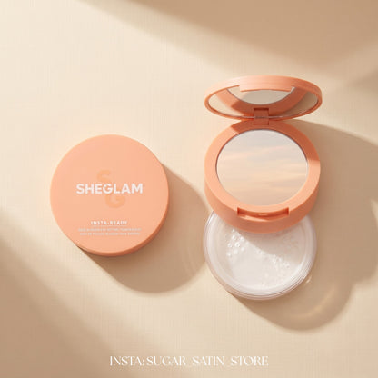بودرة تثبيت المكياج انستا ريدي ثنائية شفافة للوجه وتحت العين من شيجلام| Sheglam Insta-Ready Face & Under Eye Setting Powder Duo - [Original Product 100%]