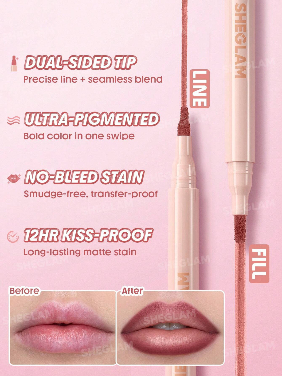 ليب لاينر شيجلام ترو ستين سائل |sheglam True Stain Liquid Lip Liner - [Original Product 100%]