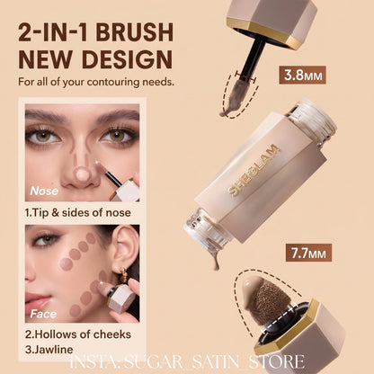 كونتور سائل صن سكلبت من شيجلام|SHEGLAM Precision Sculpt Liquid Contour Duo-Clay - [Original Product 100%]