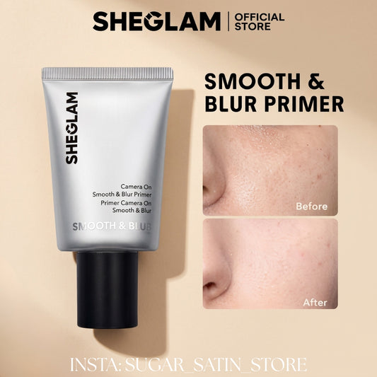 كاميرا أون سموث آند بلور برايمر مزيل اللمعان - شفاف - 30 جم | Sheglam Camera on Smooth & Blur Clear Primer, 30gm - [Original Product 100%]