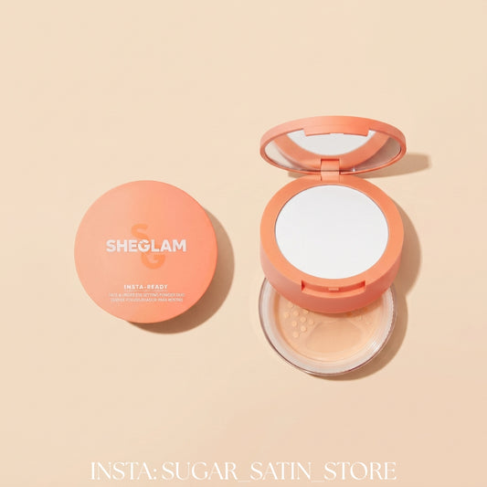 بودرة تثبيت المكياج انستا ريدي ثنائية شفافة للوجه وتحت العين من شيجلام| Sheglam Insta-Ready Face & Under Eye Setting Powder Duo - [Original Product 100%]