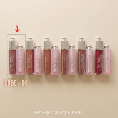 ليب جلوس بلامبر جولد بيوتي+ ليب بالم جولد بيوتي - بديل ديور | Gold Beauty Lip Goss Plumper + Lip Balm- [Original Product 100%]