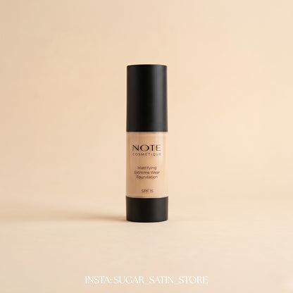 كريم أساس من نوت كوزميتيك بلون بيج فاتح | Note Mattifying Extreme Wear Foundation Code - 01- [Original Product 100%]