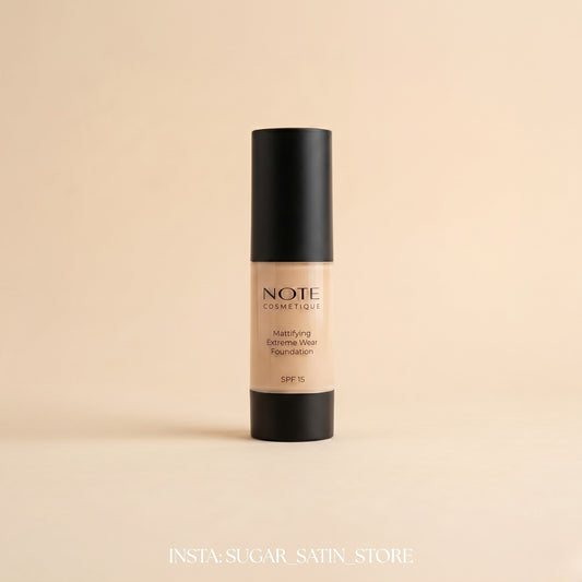 كريم أساس من نوت كوزميتيك بلون بيج فاتح | Note Mattifying Extreme Wear Foundation Code - 01- [Original Product 100%]
