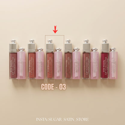 ليب جلوس بلامبر جولد بيوتي+ ليب بالم جولد بيوتي - بديل ديور | Gold Beauty Lip Goss Plumper + Lip Balm- [Original Product 100%]