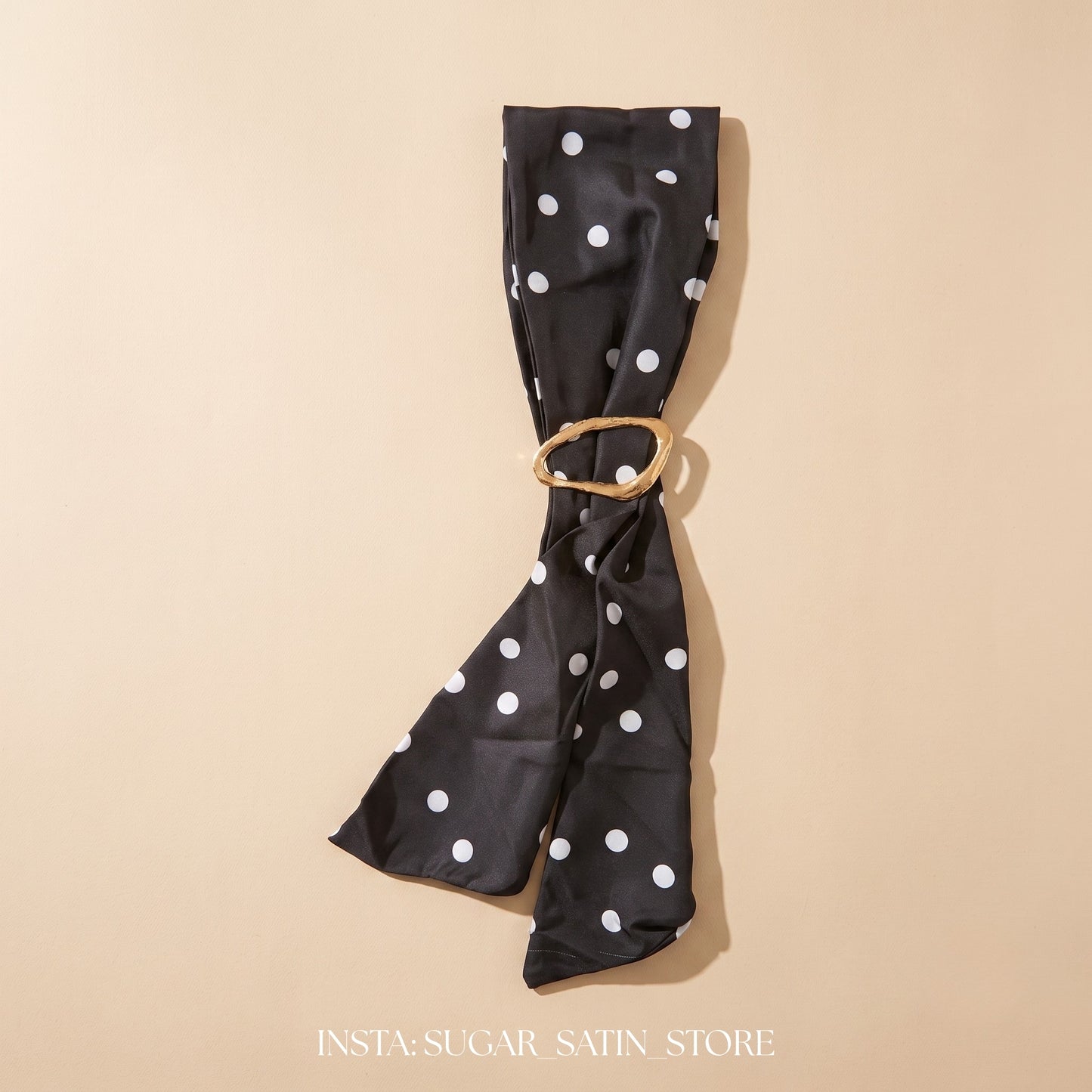 Polka Dot Chiffon Pin Up Girl HeadTie Scarf Headband