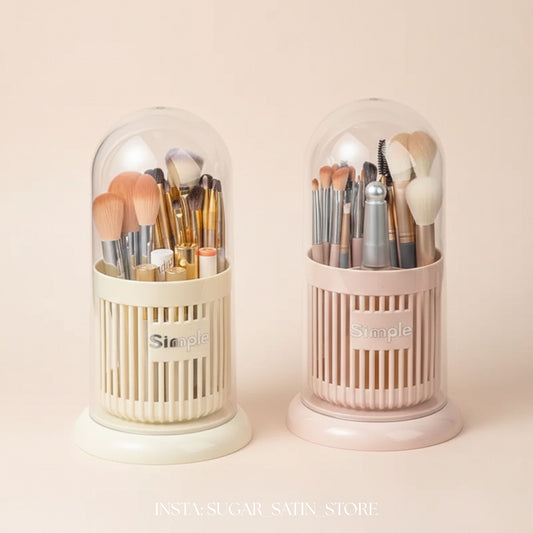 حامل فرش مكياج دوار  Rotating Makeup Brush Holder