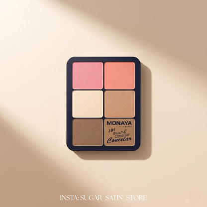 مونايا بلاشر كريمي وكونتور 12 لون - MONAYA Concealer & Blusher Cream [Original Product 100%]