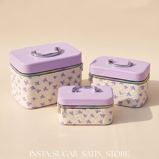 مجموعة شنط ميك اب كبيره  | Essentials Pink Makeup Box (Set of 3)