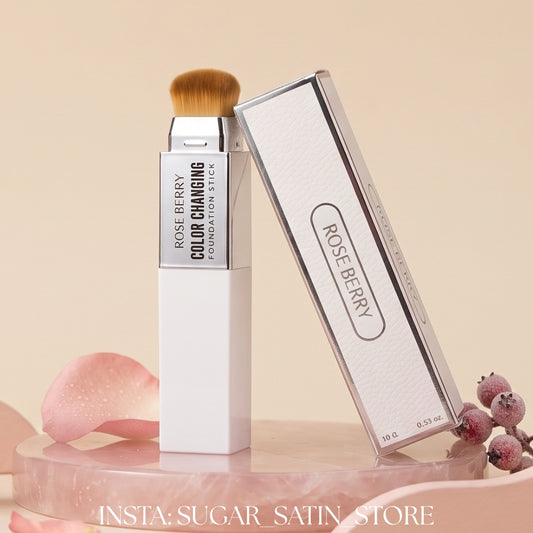 Rose Berry Color Changing Foundation Stick  - [Original Product 100%] - فاونديشن روز بيري ستيك ذكي بيتغير لونه ليتناسب مع لون بشرتك