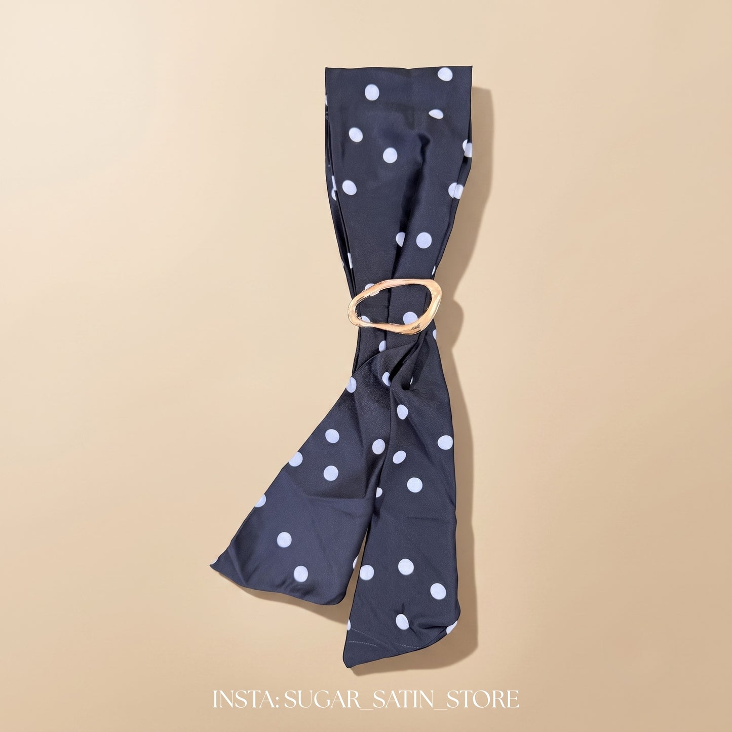 Polka Dot Chiffon Pin Up Girl HeadTie Scarf Headband