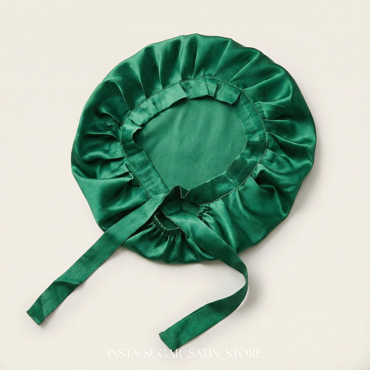 بونية من الستان التركي الفاخر برباط | Luxury Turkish Satin Bonnet with Tie