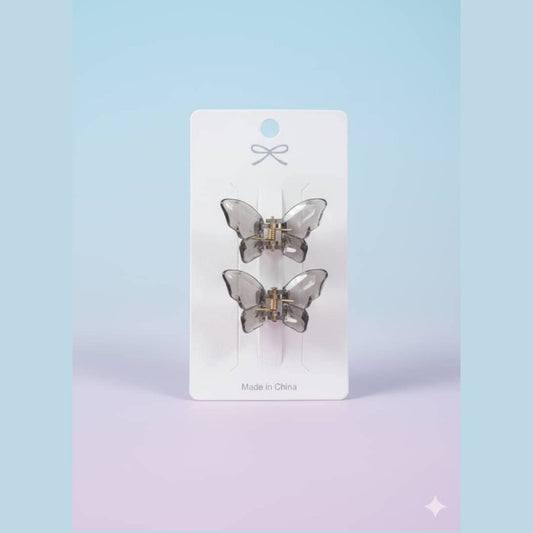 كارت 2 مشبك فراشة | 2 Butterfly Hair Clips Card
