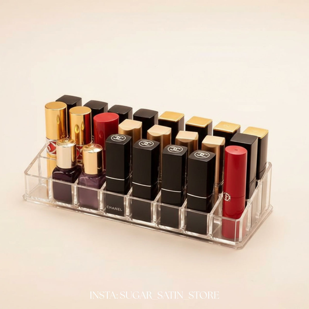 منظم ميك اب شفاف 24 فتحة | Transparent Makeup Organizer 24 Slots