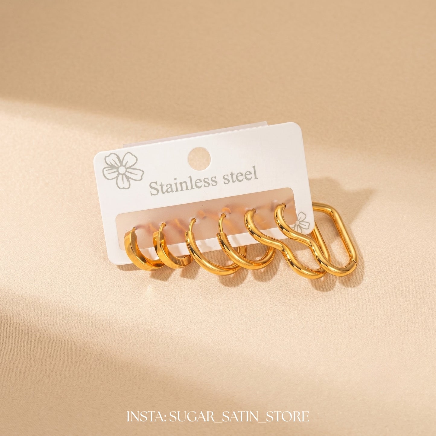 حلقان نسائية مصنوعة من الاستانليس ستيل | Stainless Steel Earrings