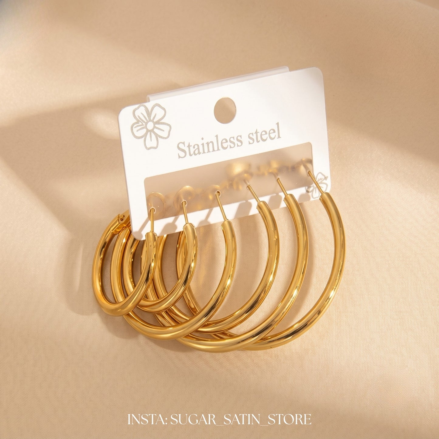 حلقان نسائية مصنوعة من الاستانليس ستيل | Stainless Steel Earrings