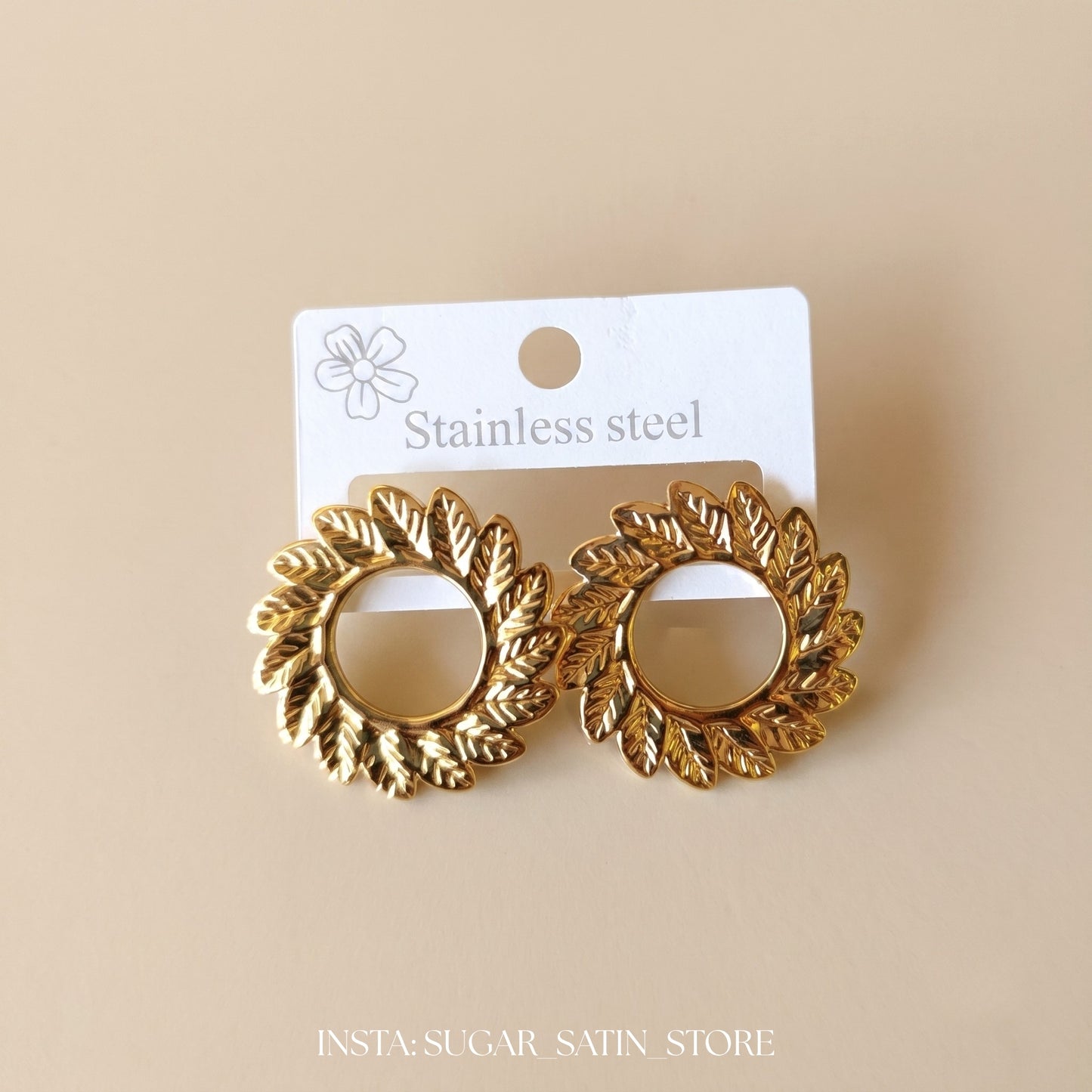 حلقان نسائية مصنوعة من الاستانليس ستيل | Stainless Steel Earrings