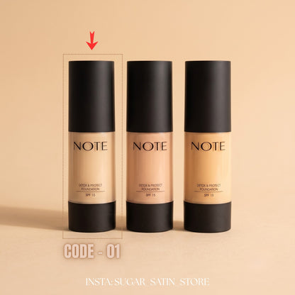كريم أساس من نوت كوزميتيك بلون بيج فاتح | Note Mattifying Extreme Wear Foundation Code - Mirror Original