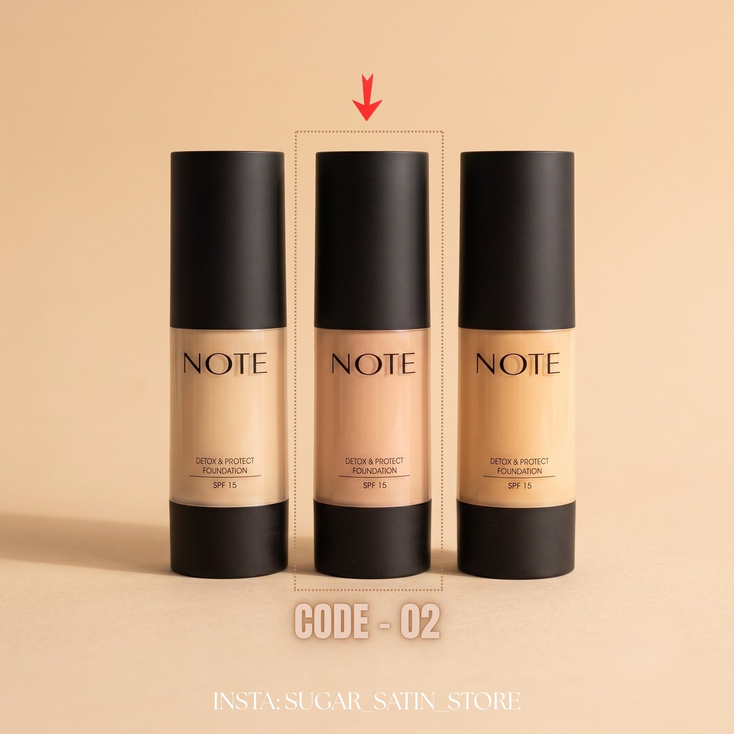 كريم أساس من نوت كوزميتيك بلون بيج فاتح | Note Mattifying Extreme Wear Foundation Code - Mirror Original