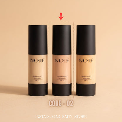 كريم أساس من نوت كوزميتيك بلون بيج فاتح | Note Mattifying Extreme Wear Foundation Code - Mirror Original