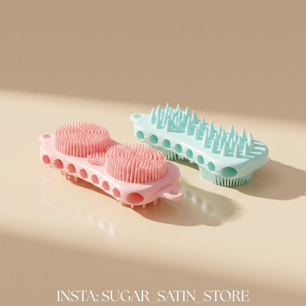 فرشة استحمام برميموم| Silicone Body Brush, Exfoliating Body Scrubber, Silicone Body Scrubber Loofah