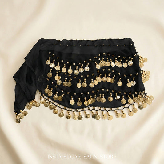حزام رقص شرقي مزين بالعملات المعدنية | Belly Dance Coin Belt