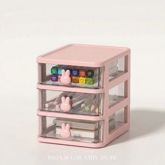 Cosmetic Organizer Case for Dressing Table 3 Drawers