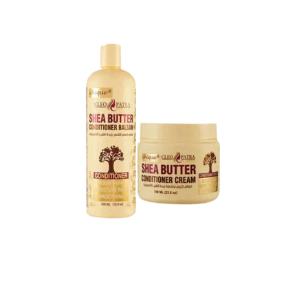 شامبو كليوباترا زبدة الشيا 500 مل + بلسم كليوباترا زبدة الشيا 700 مل | Cleopatra Shea Butter Shampoo 500ML + Conditioner Cream 700ML