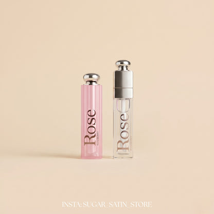 ليب جلوس بلامبر روزبيري + ليب بالم روزبيري - بديل ديور | Rose Berry Lip Goss Plumper + Lip Balm- [Original Product 100%]